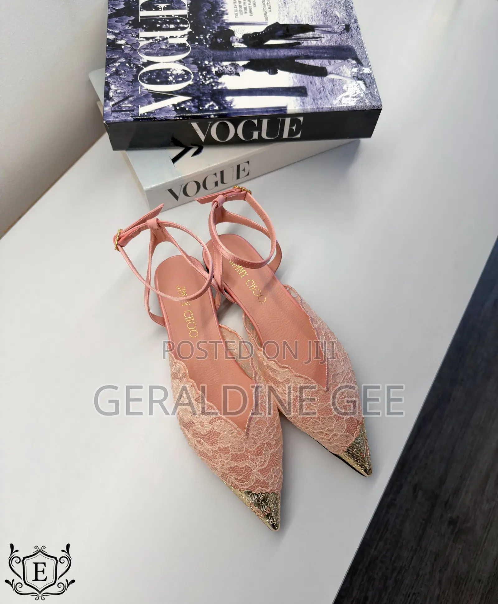 *Jimmy Choo Lace Pumps Low Heels*