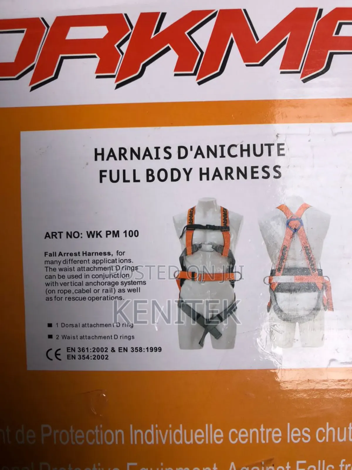 Workman Full Body Safety Harness With Lanyard Energy Absorber