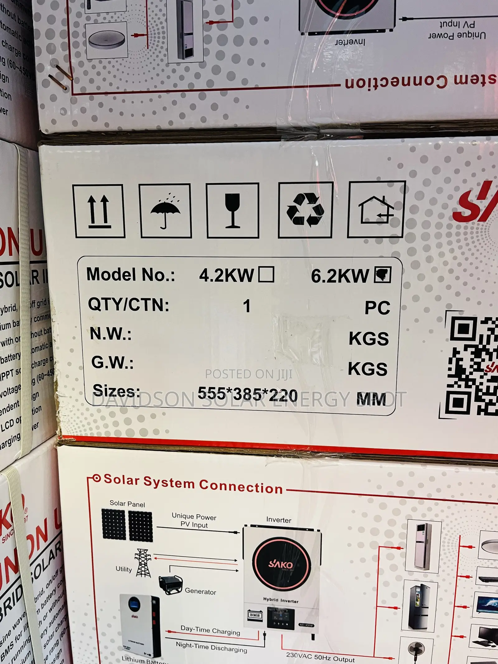 6.2kva 48v Sako Solar Inverter Hybrid