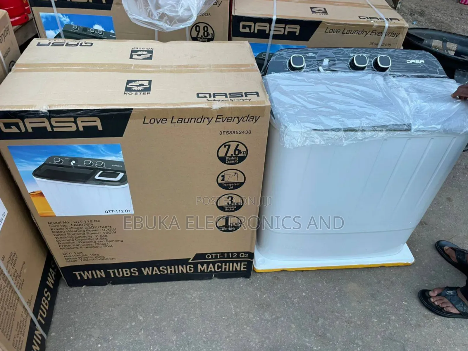 7.6kg Qasa Twin Tub Washing Machine (Qtt-112 Q2)Is Available Now