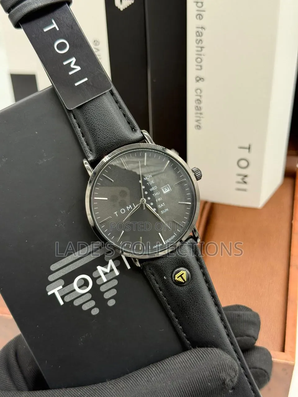 Premium Quality Tomi Genuine Leather Men's Wristwatch