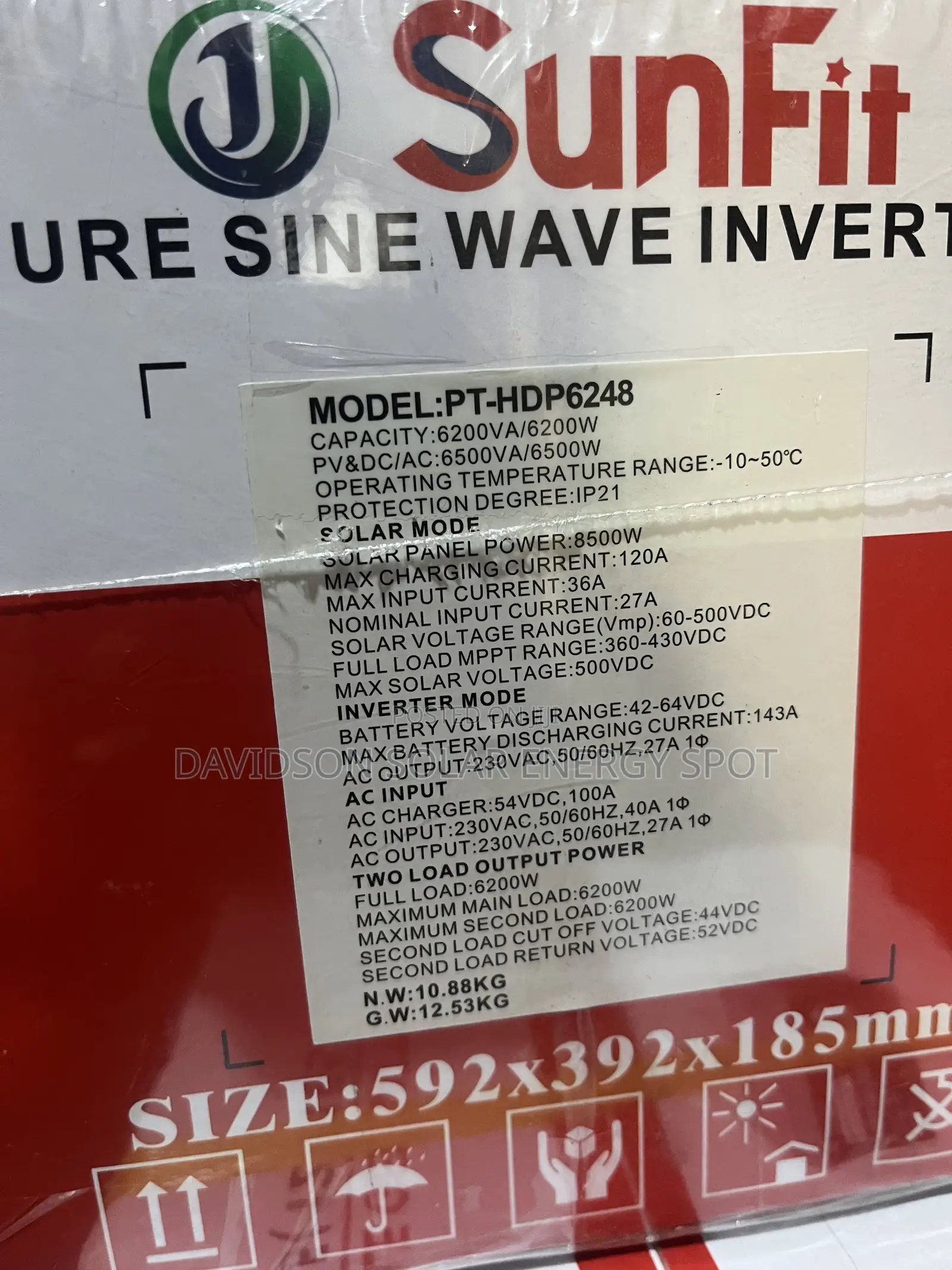 6.2kva 48v Sunfit Solar Inverter Hybrid
