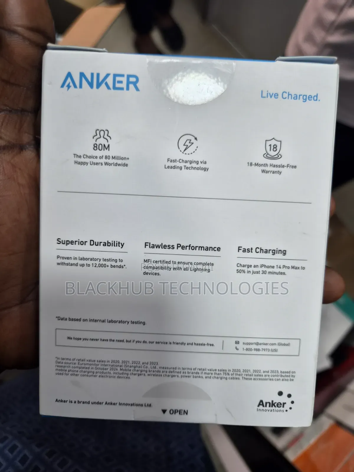 Anker 322 Usb-C to Lightning Cable 3ft Braided