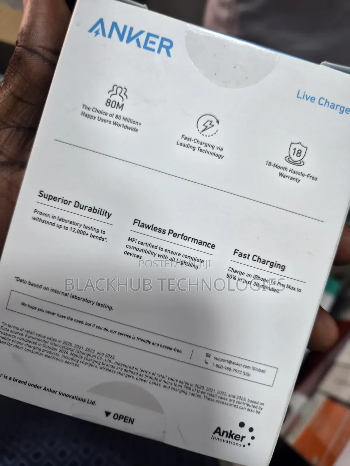 Anker 322 Usb-C to Lightning Cable 3ft Braided