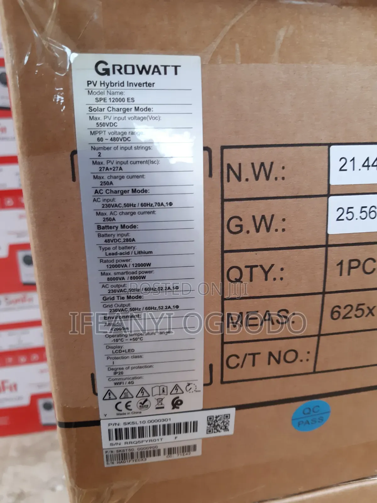 Growatt Solar Inverter 12kva 48v Hybrid