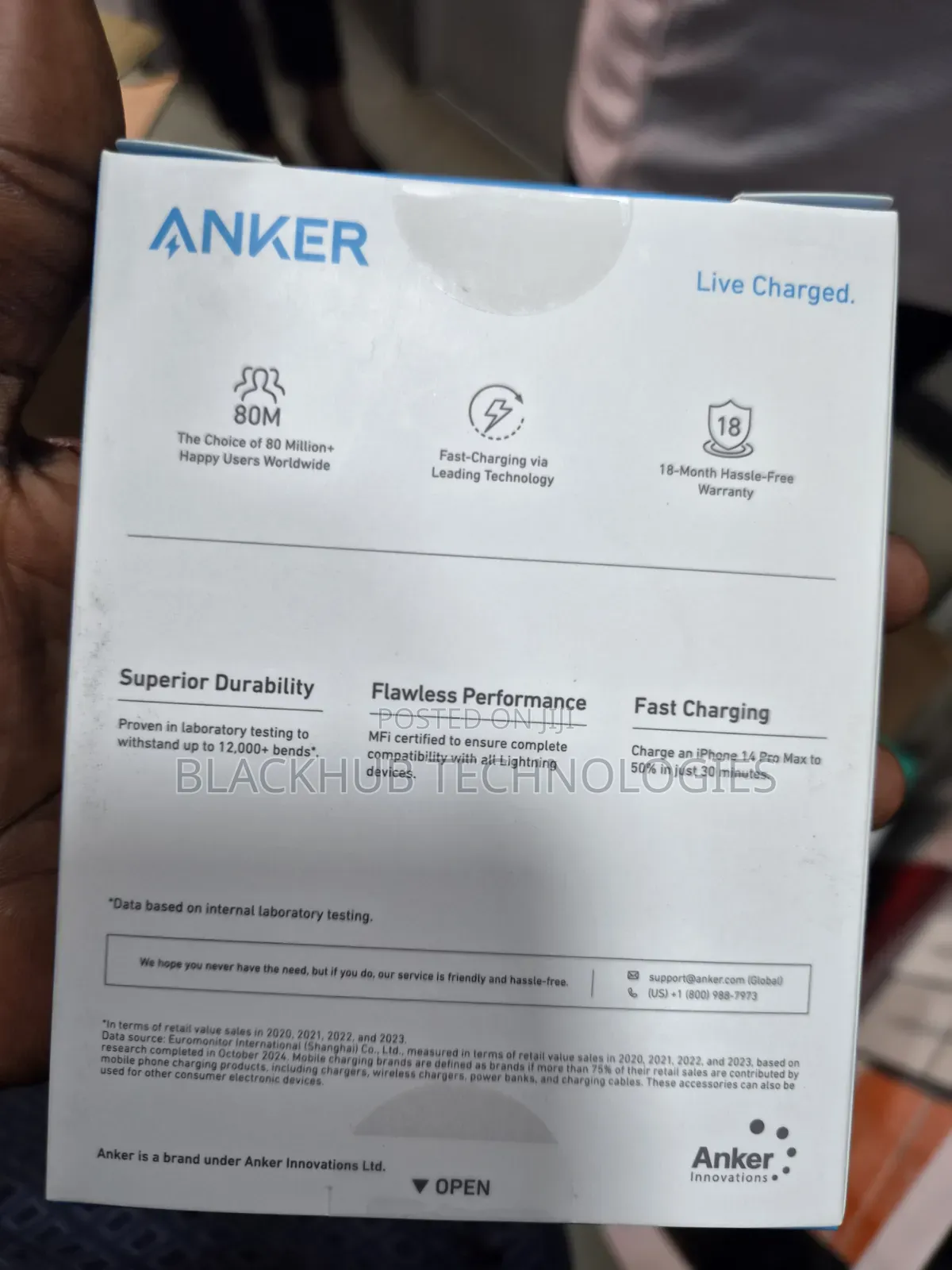 Anker 322 Usb-C to Lightning Cable 6ft Braided