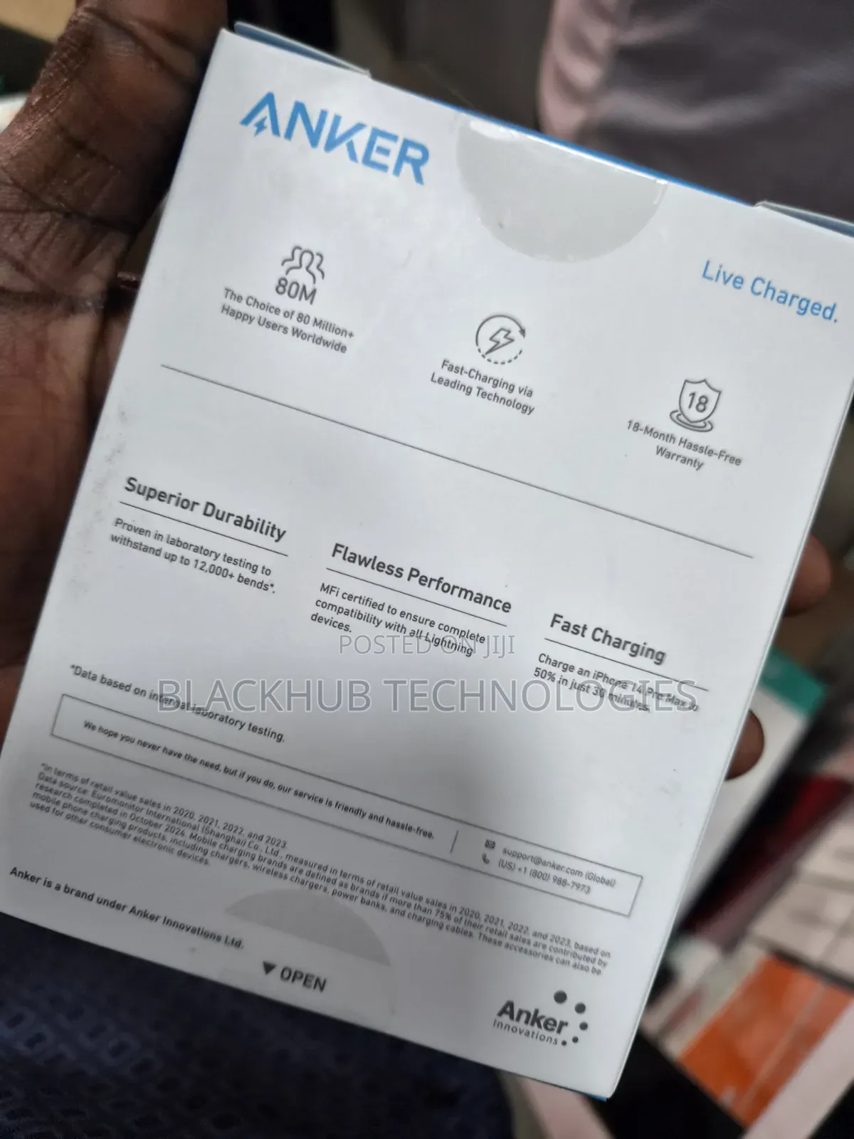Anker 322 Usb-C to Lightning Cable 6ft Braided