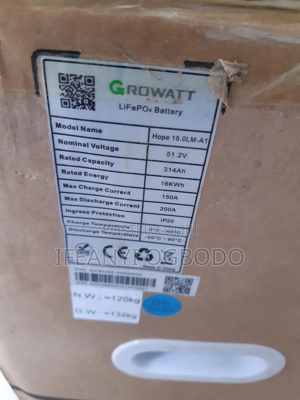16kwh 51.2v Growatt