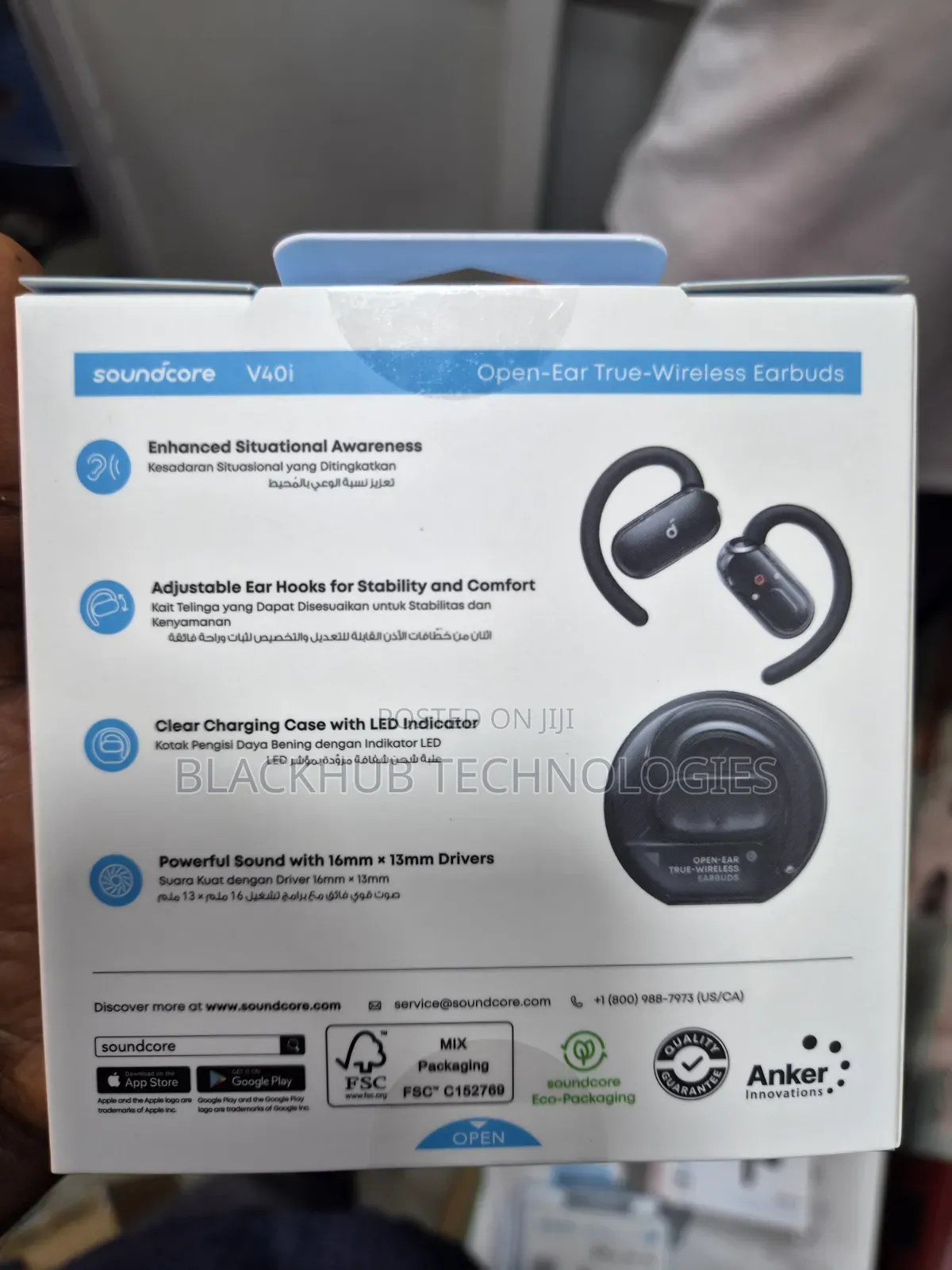 Anker Soundcore V40i Open-Ear Buds | Comfortable Fit and Clear Sound