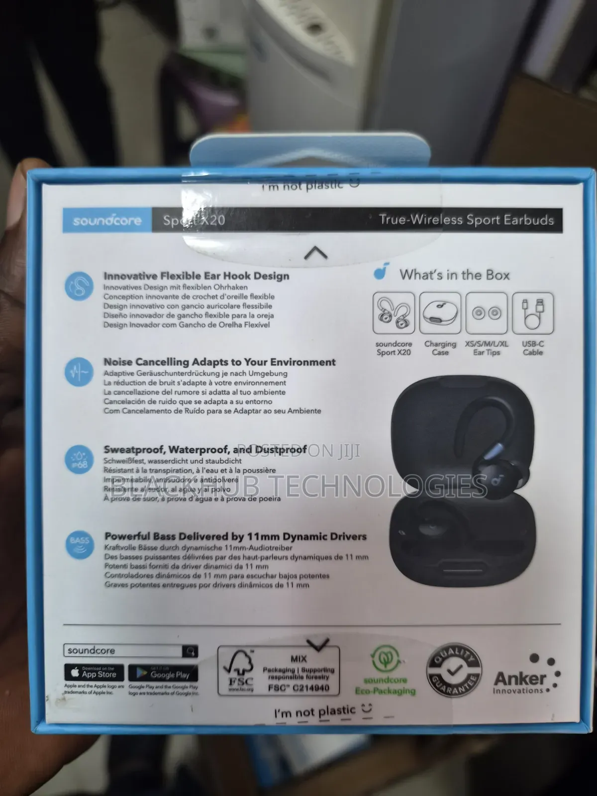 Anker Soundcore Sport X20 Anc | Flexfit Earbud Hook for a Secure Fit