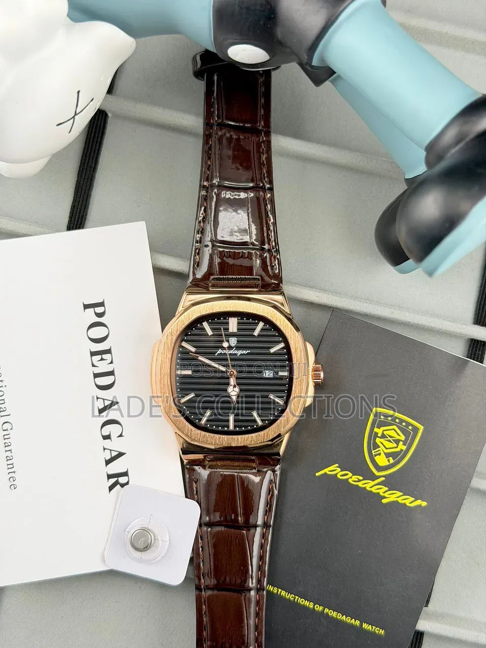 Poedagar Mens Leather Wristwatch ( Guaranteed 