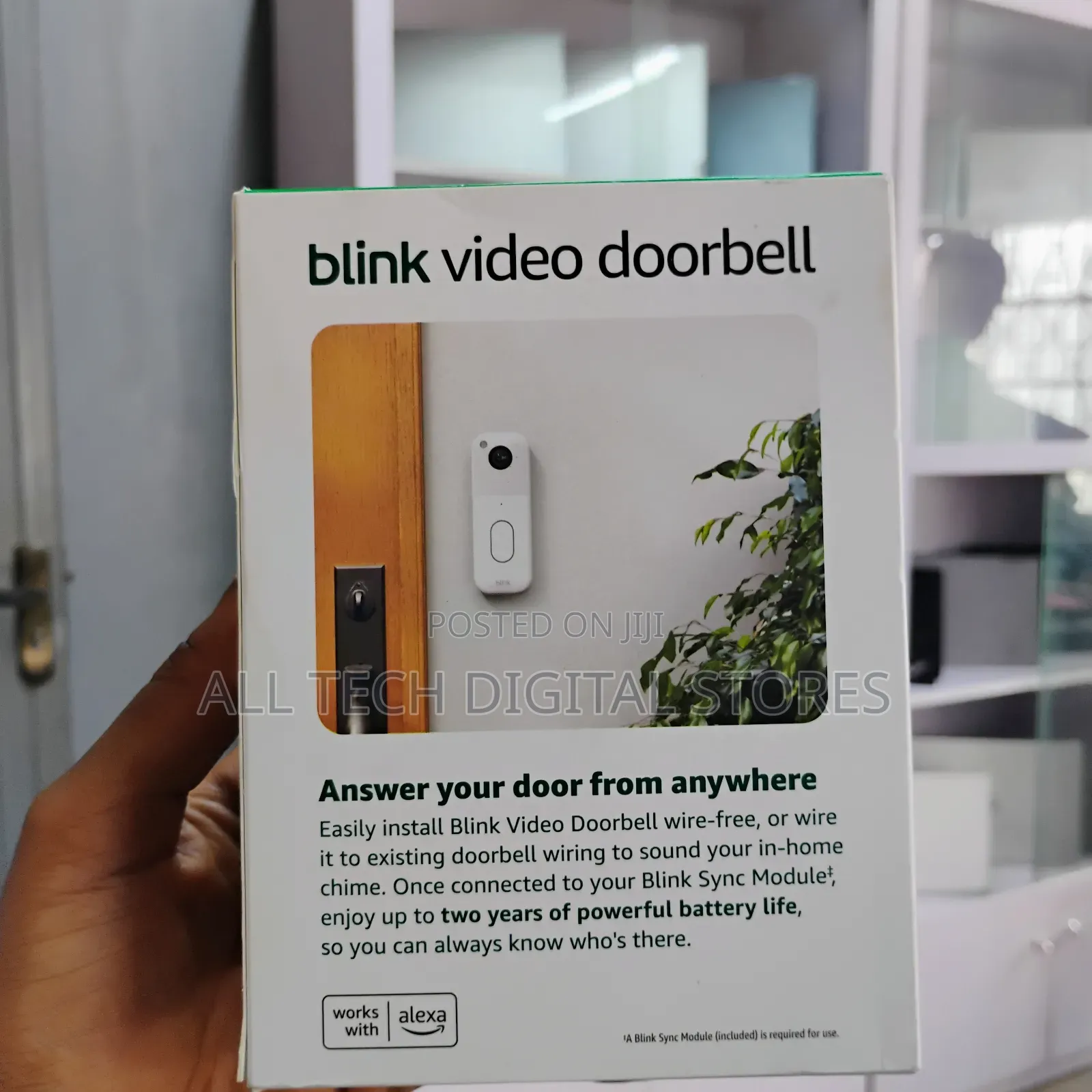 Blink Video Doorbell Battery Powered | Sync Module Included