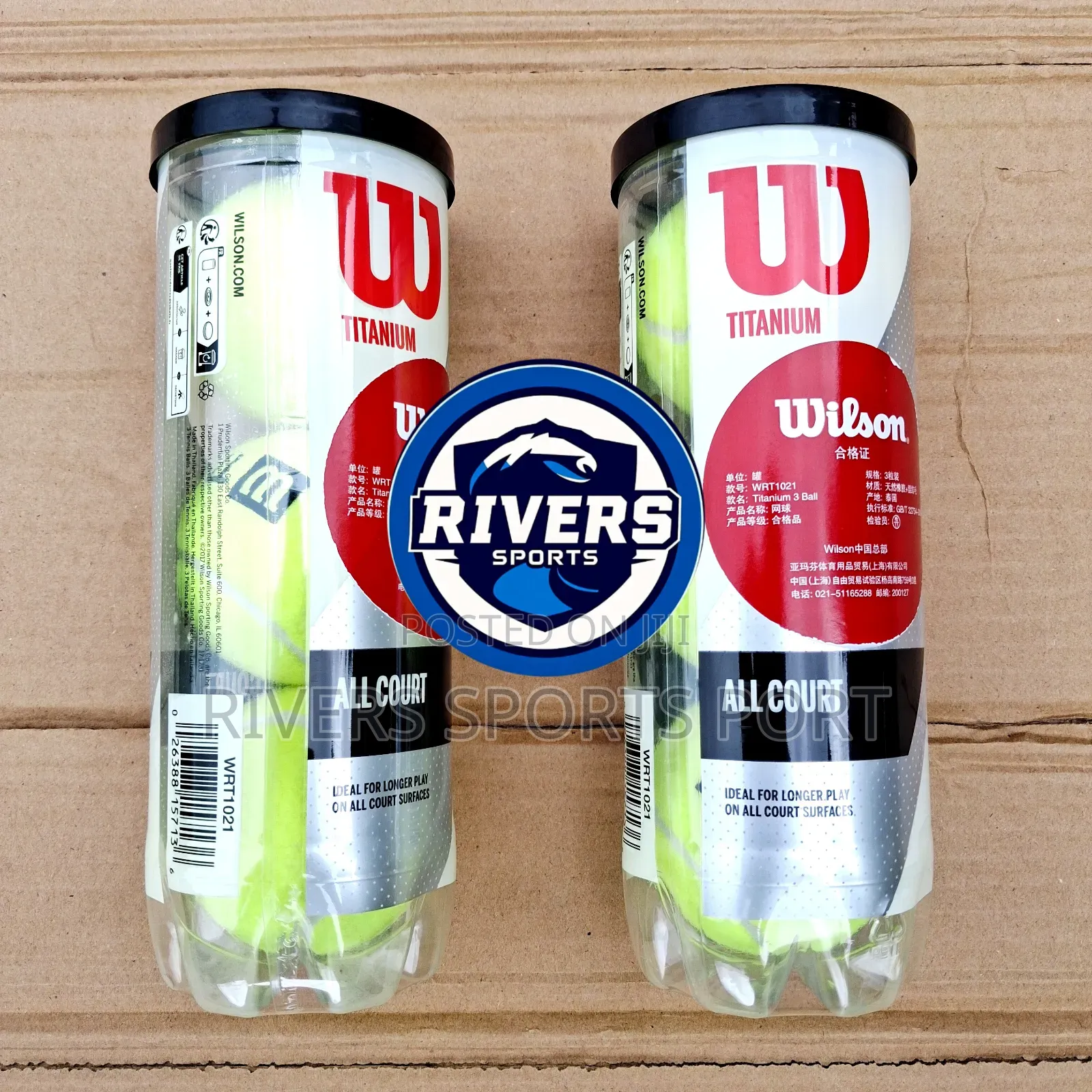 Wilson Titanium All Court Lawn Tennis Ball 3in1 Can