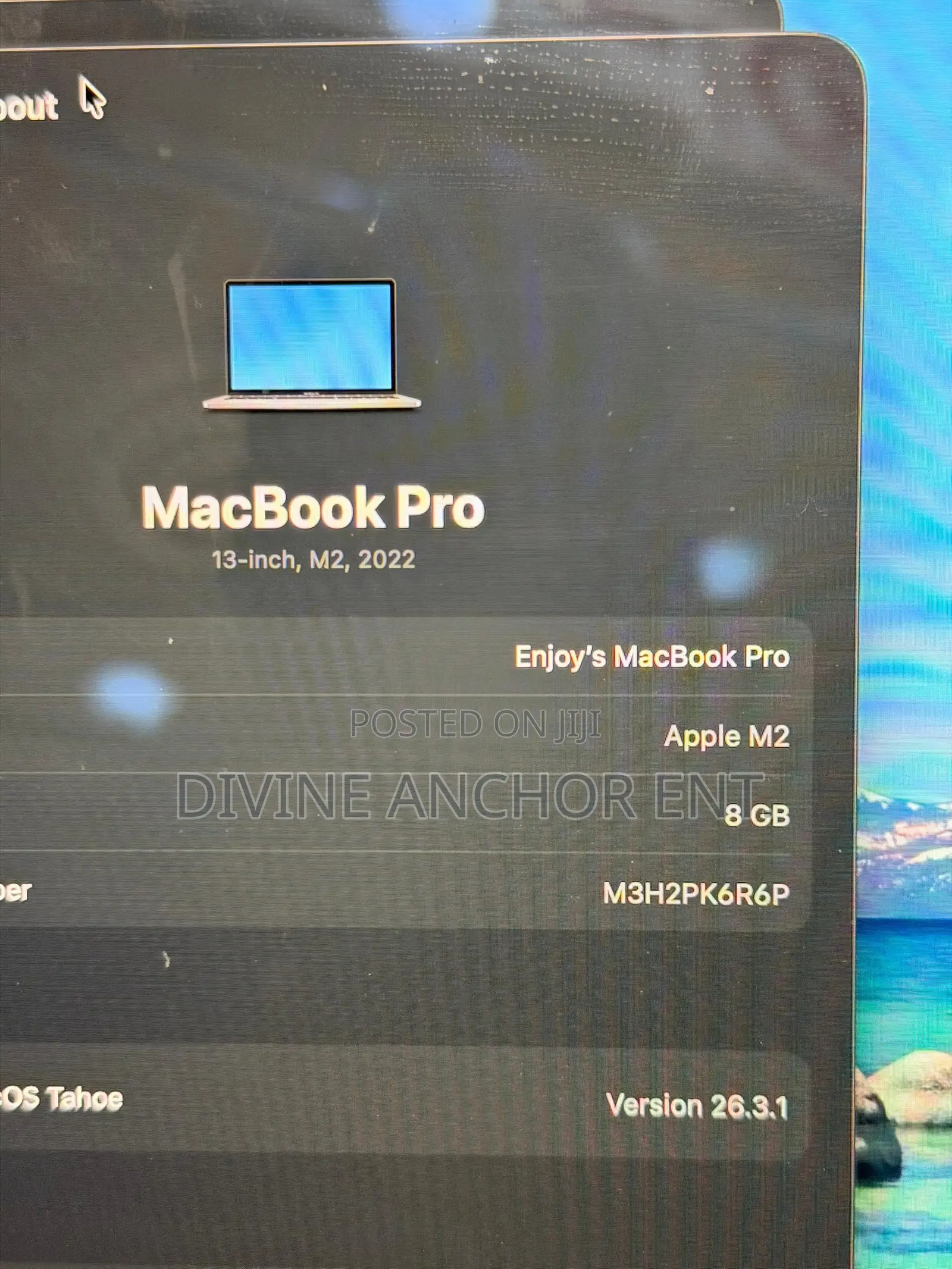Laptop Apple MacBook Pro 2022 M2 8GB Apple M2 SSD 256GB