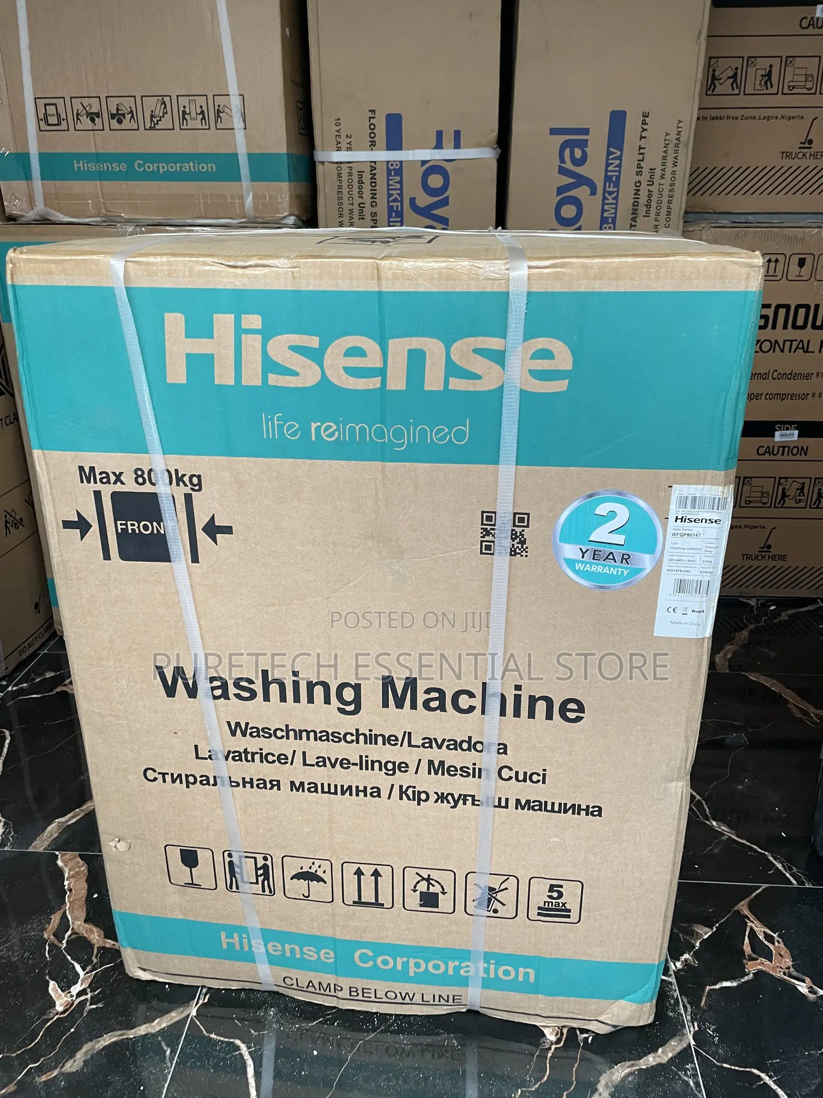 New Hisense 8kg Front Load Wash and Spin Automatic Washing Machine