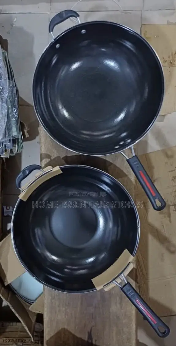 Non-Stick Wok Pan - Deep Non-Stick Fry Pan With Helper Handle