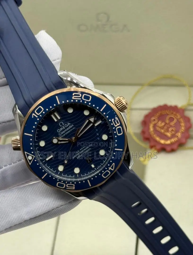 High Quality Luxury Omega Rubber Wristwatch