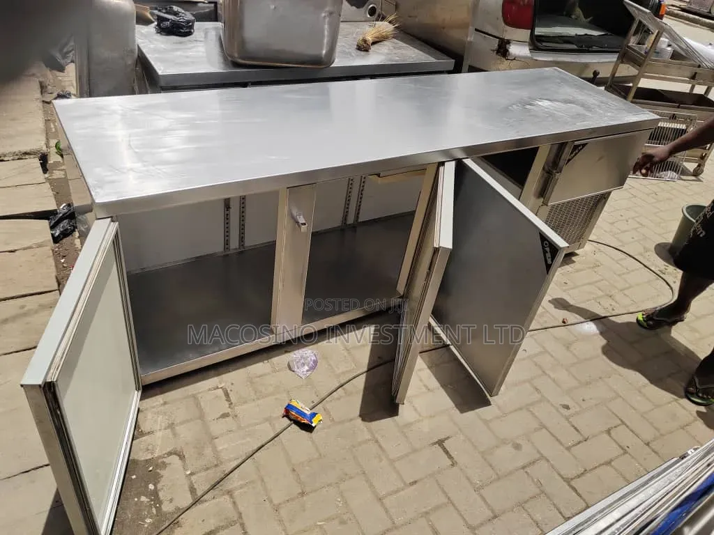 3-Door Stainless Steel Under-Counter Refrigerator or Bar Chiller
