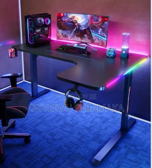 Modern RGB Gaming Desk for Pc and Home Office Setup
