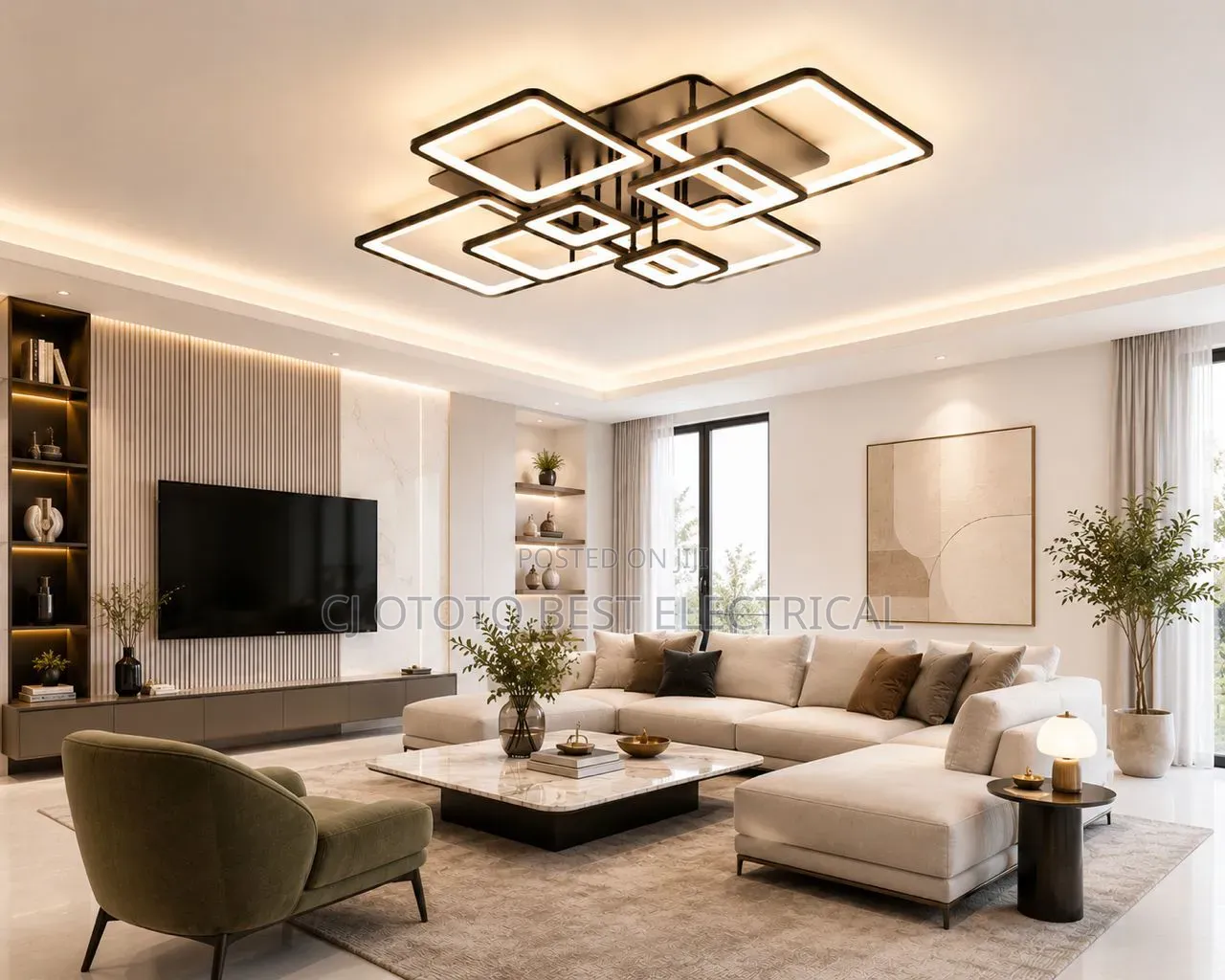 Living Room Sitting Room Led Luxury Light , With Remote Control