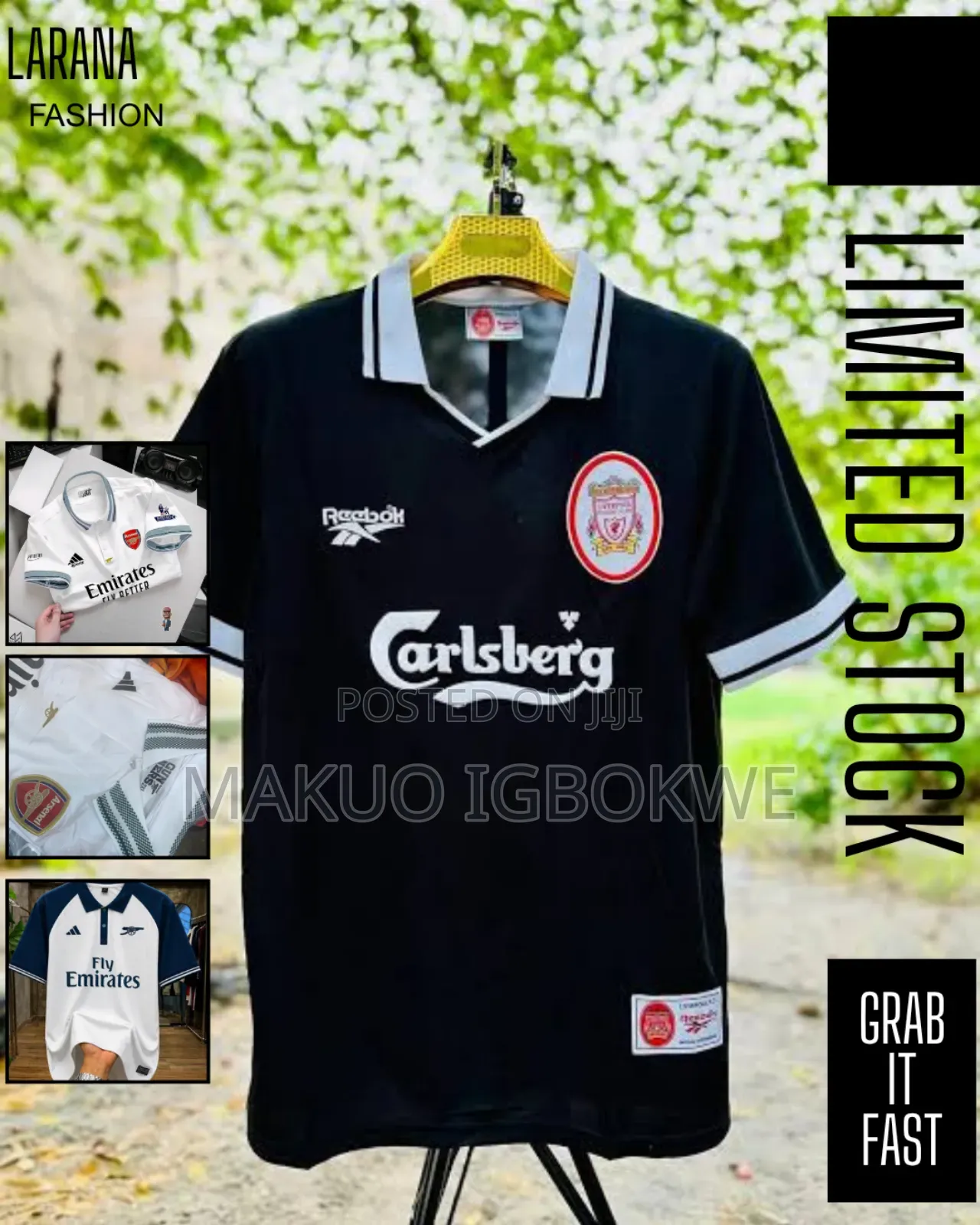 Liverpool Black Reebok 1896/1997 Vintage Retro Xl
