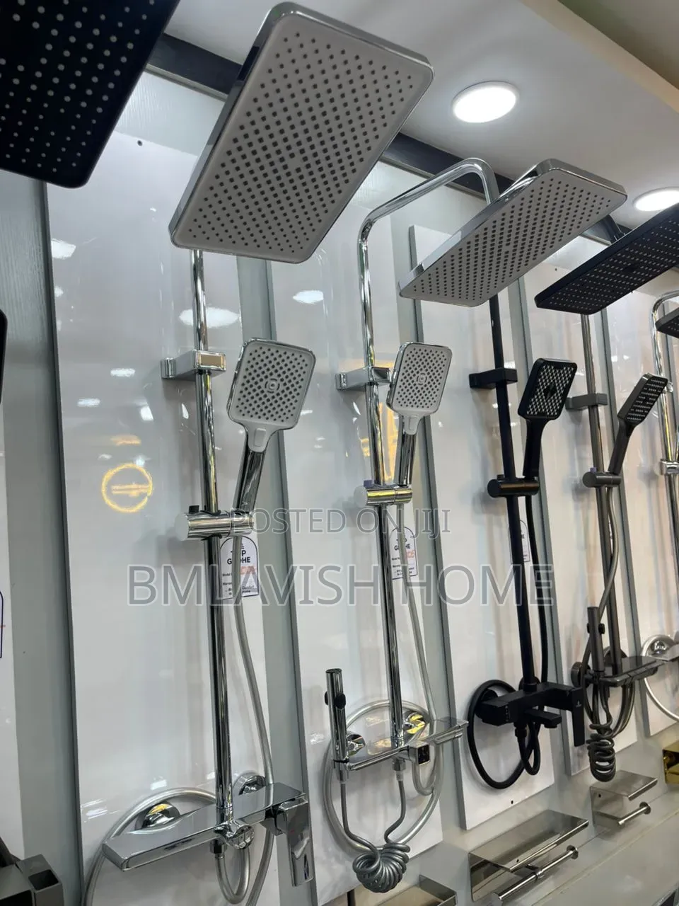 Silver Surface Hot and Cold Shower Set