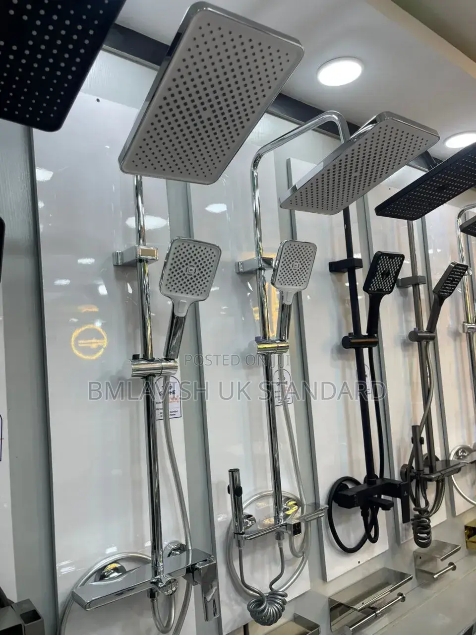 Silver Surface Hot and Cold Shower Set