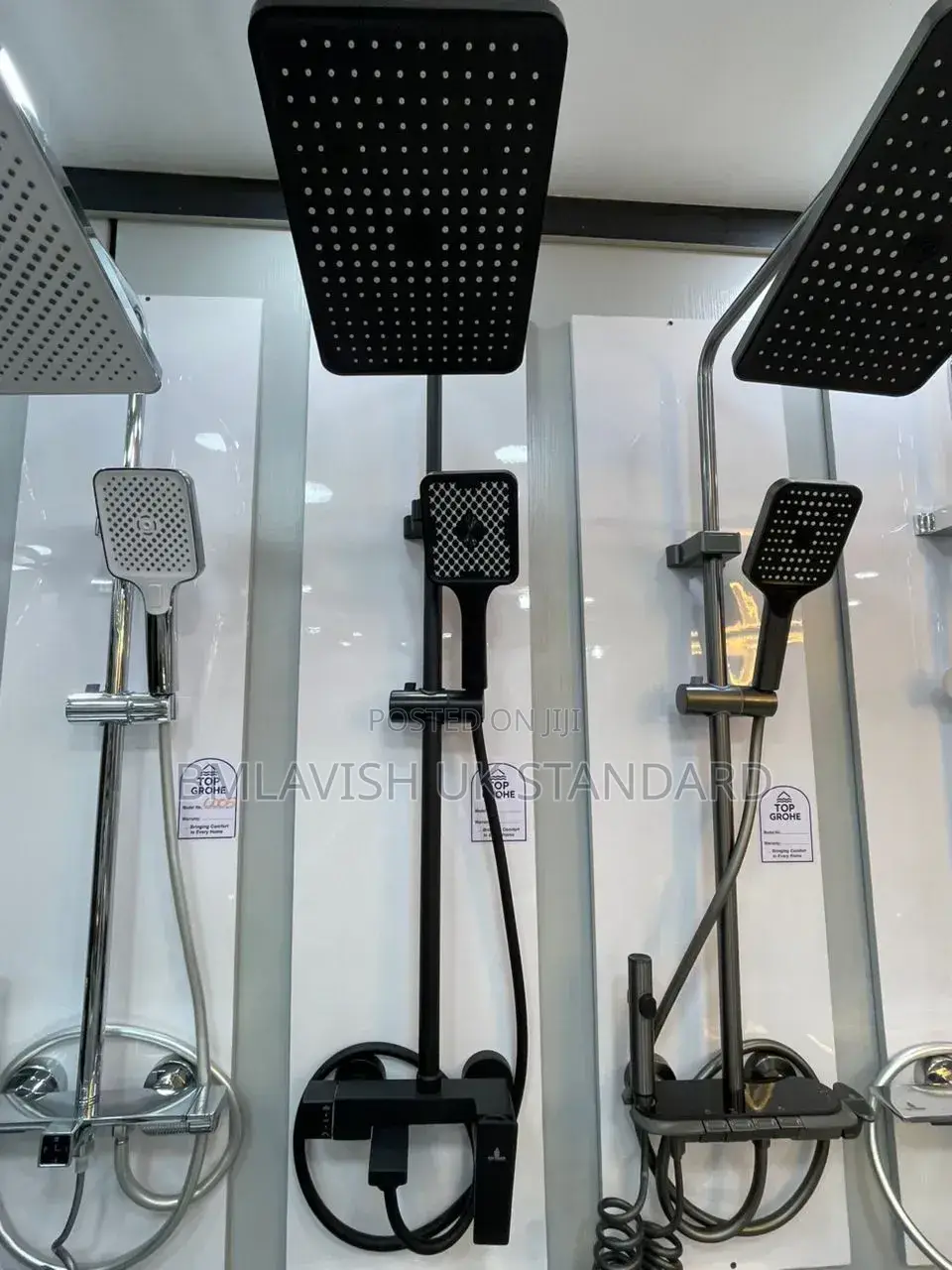 Black Shower Mixer Set