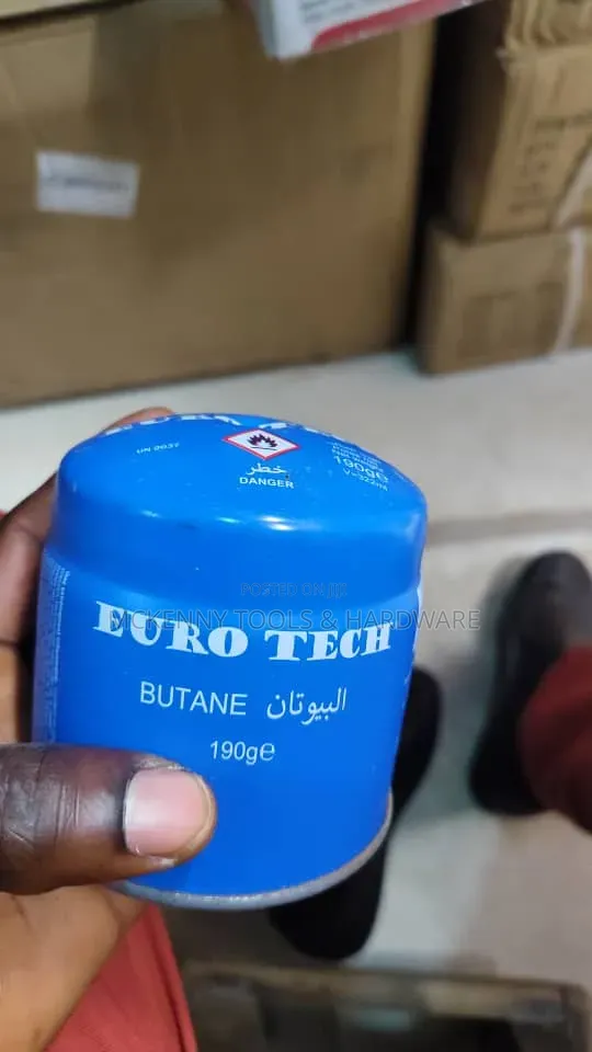 Euro Tech 190g Pierceable Butane Gas Cartridge.