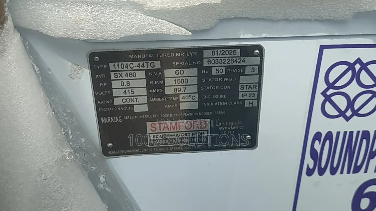 60kva Perkins Brand New Sound Proof Generator for Sale