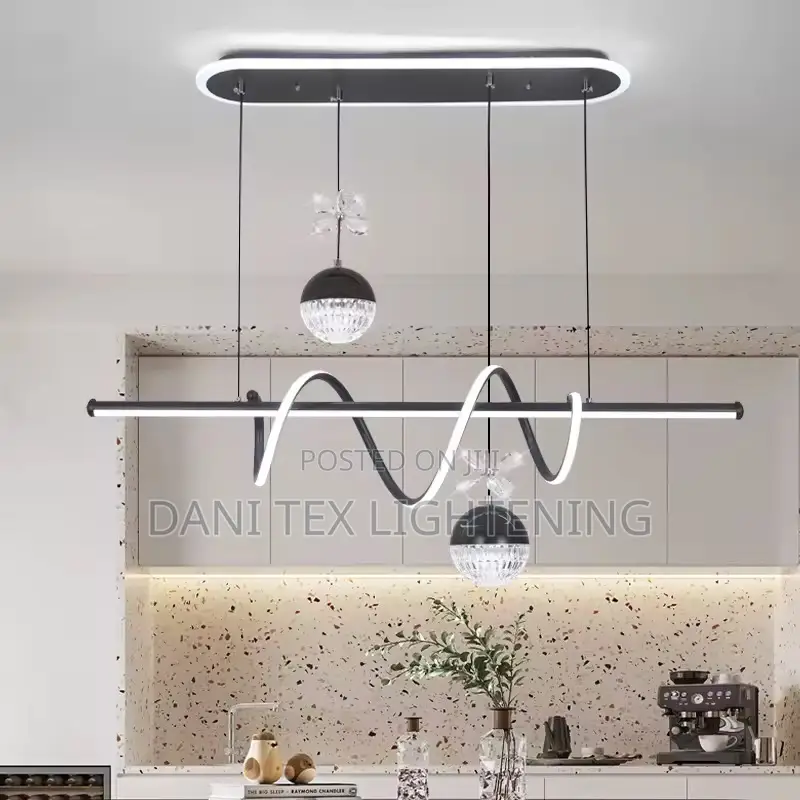 Restaurant Chandelier Style Long Strip Dining Crystal Lamp Room Bedro