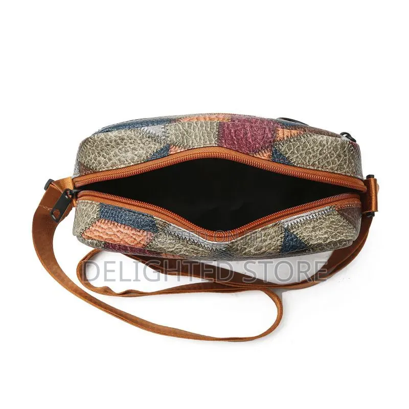Synthetic Leather Unisex Adjustable Strap Shoulder Bag