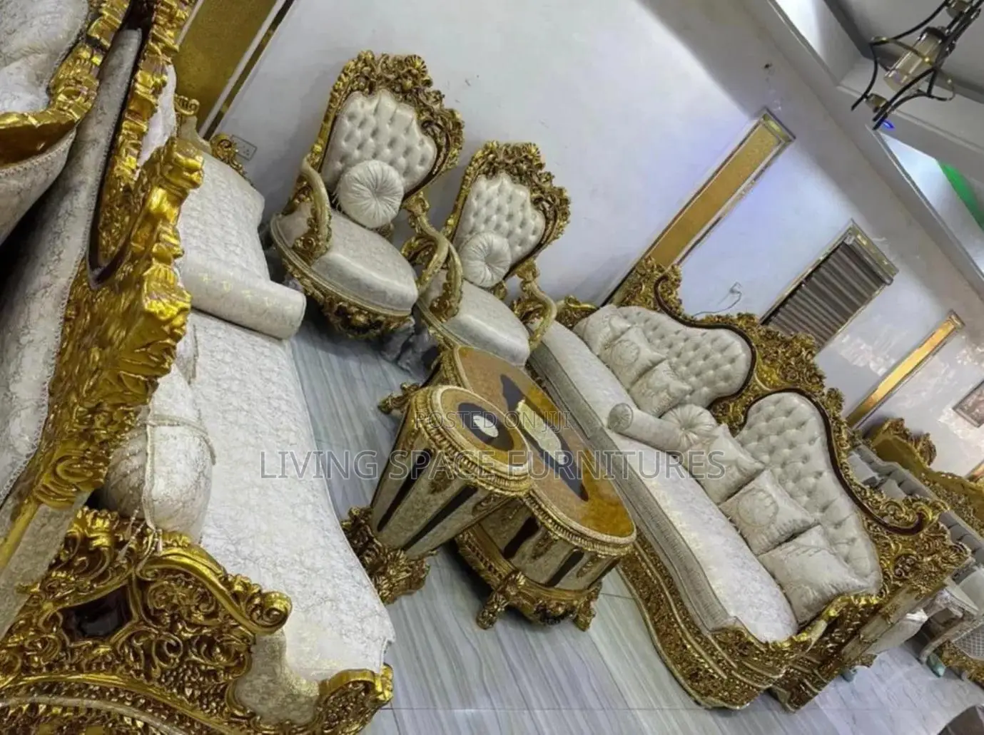 Egyptian Royal Sofa Chairs by 10-12seaters With Center Table Full Set
