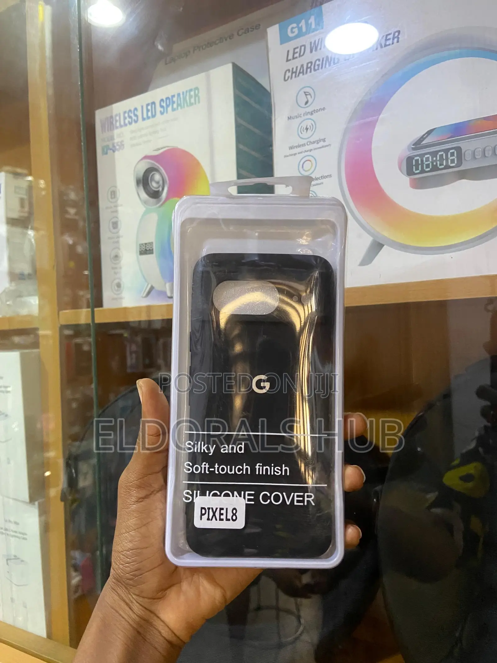 Silicone Case for Google Pixel 8 - Soft Touch Protective Cover Black
