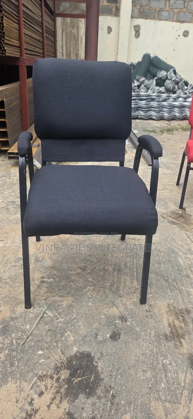 Black Comfortable Chairs for Offices and Churches