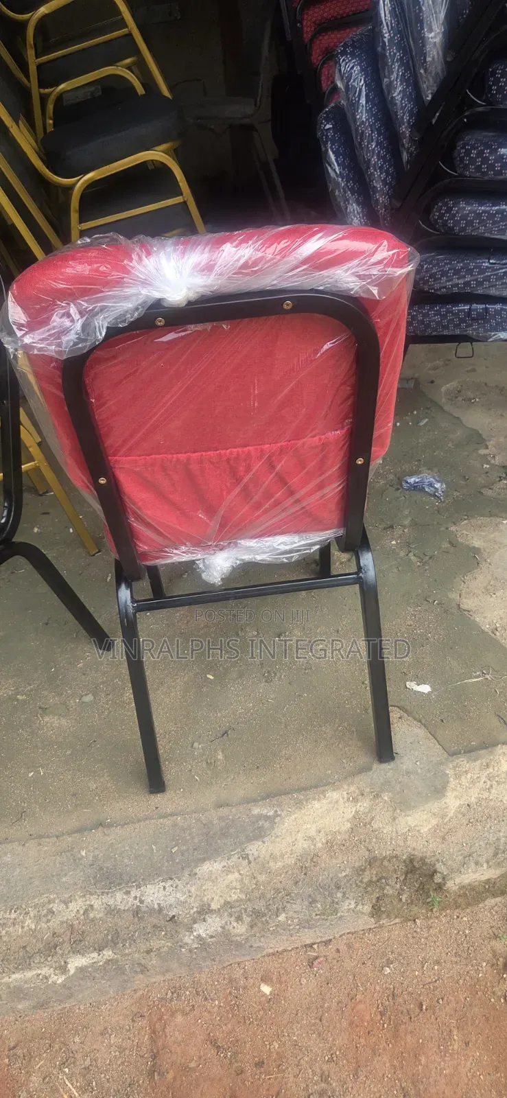 Customised Red Church Chairs With Logo