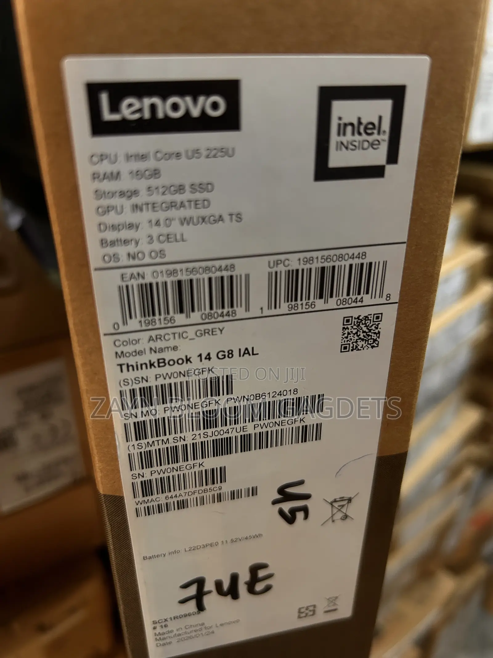 New Laptop Lenovo Thinkbook 14 16GB Intel Core Ultra 5 SSD 512GB