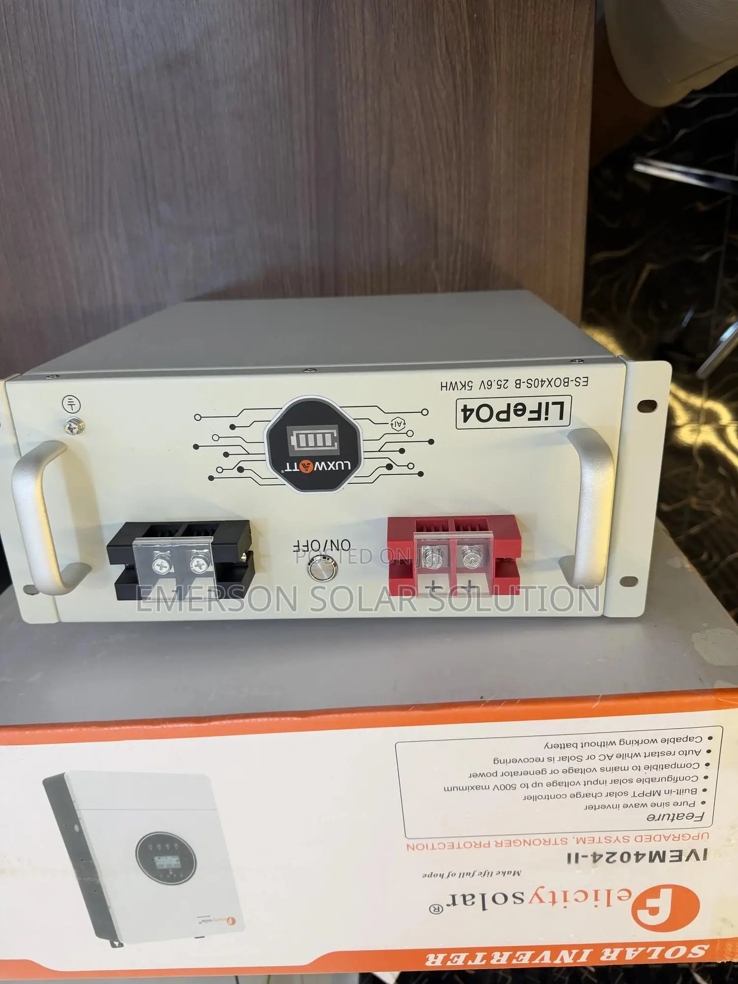 The Felicity 4kva 24v Inverter With Luxwatt 5kwh 24v Lithium Battery