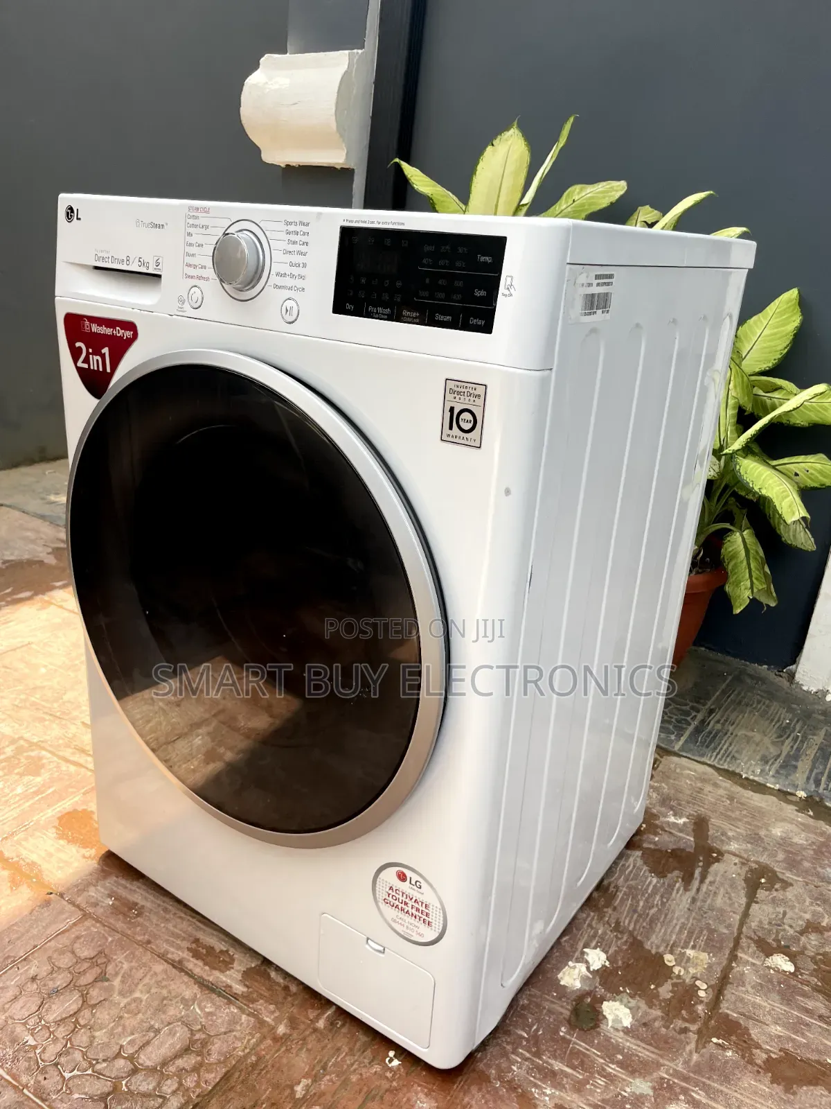 Lg 8/5kg Inverter Direct Drive Motor, Turbowash, Truesteam, Smart.