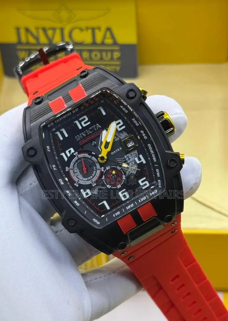 High Quality Luxury Invicta Rubber Wristwatch
