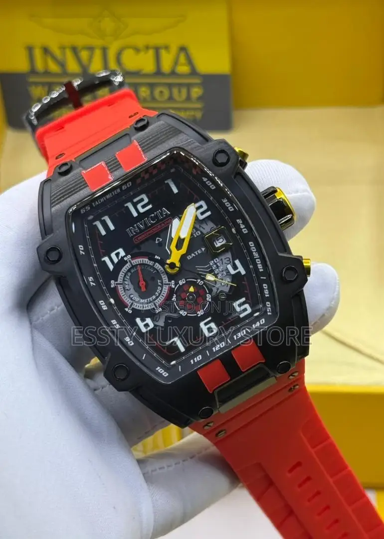 High Quality Luxury Invicta Rubber Wristwatch