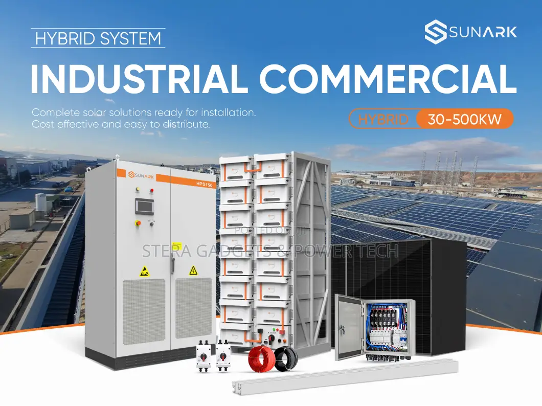 100kva Commercial Solar – 2x50kva Inv + 90kwh Libat + 50x650w Panel