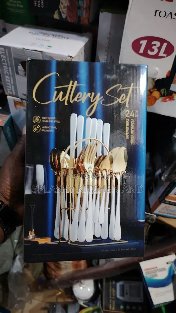 Golden Spoon 24pcs Gold Stainless Steel Cutlery Set