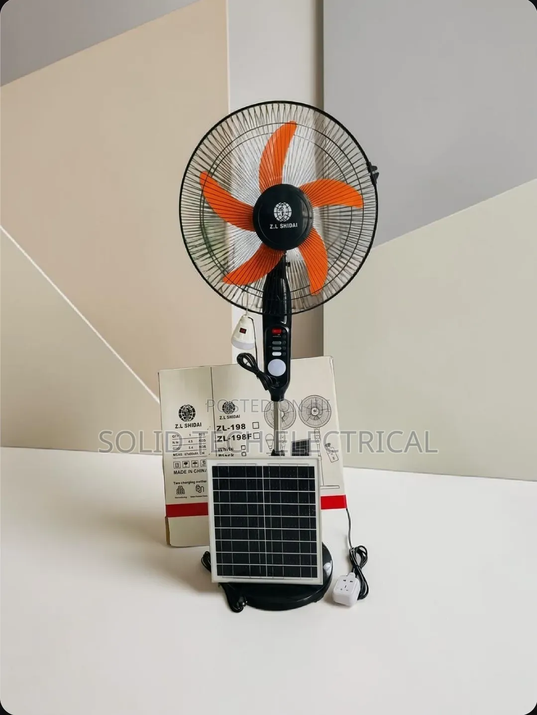 Zl Shandai Rechargeable Solar Fan