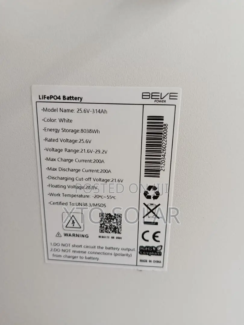Beve 8kwh/24v Lifepo4 Lithium Battery