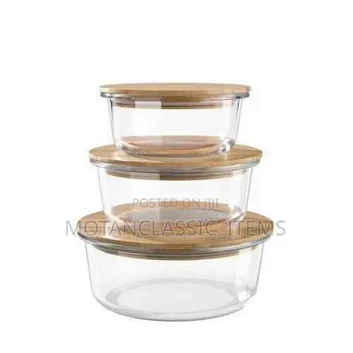 Glass Storage Food Containers/ Bowl (3pcs Fresh Presevation Storage)