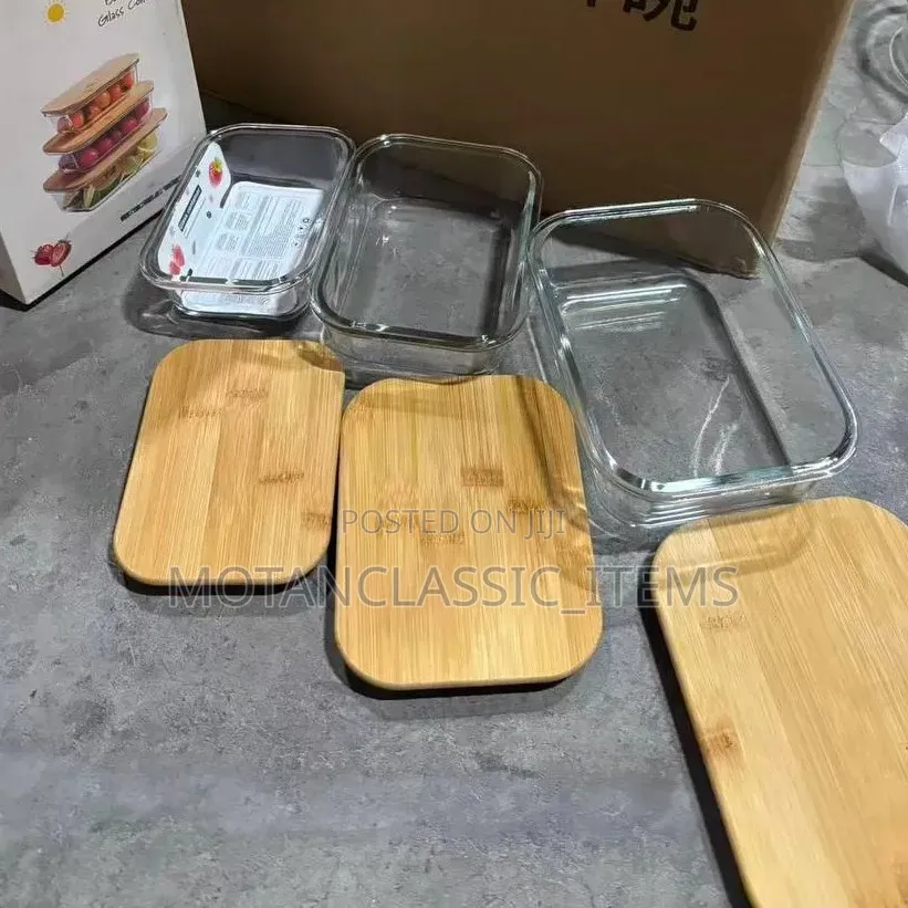 Glass Storage Food Containers/ Bowl (3pcs Fresh Presevation Storage)