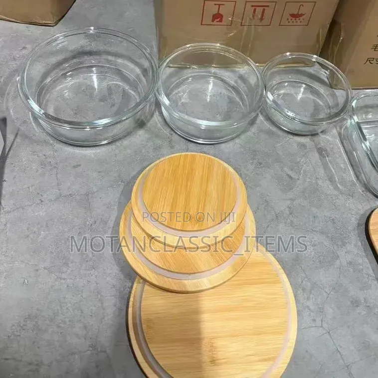Glass Storage Food Containers/ Bowl (3pcs Fresh Presevation Storage)