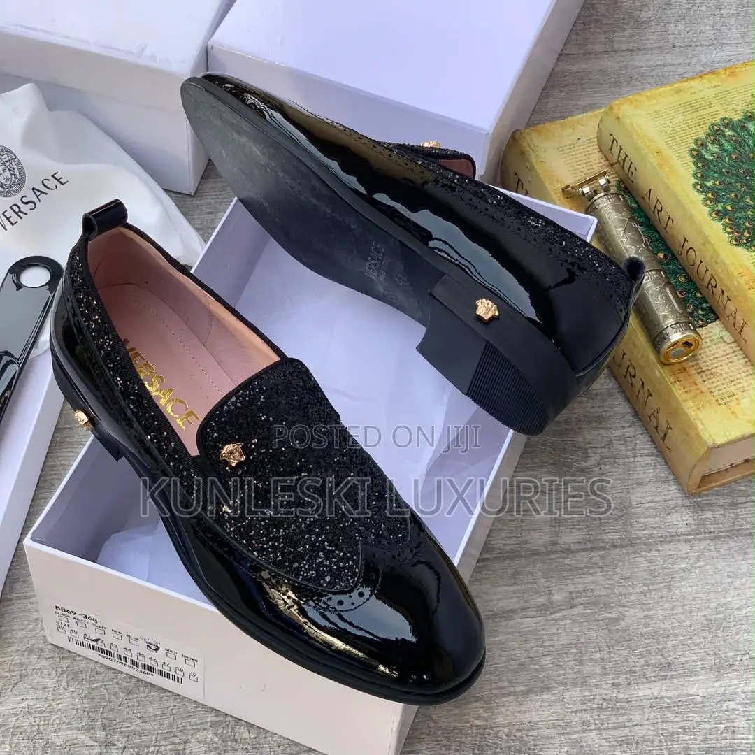 Original Versace Patent Leather Loafers Shoes in 3 Colors