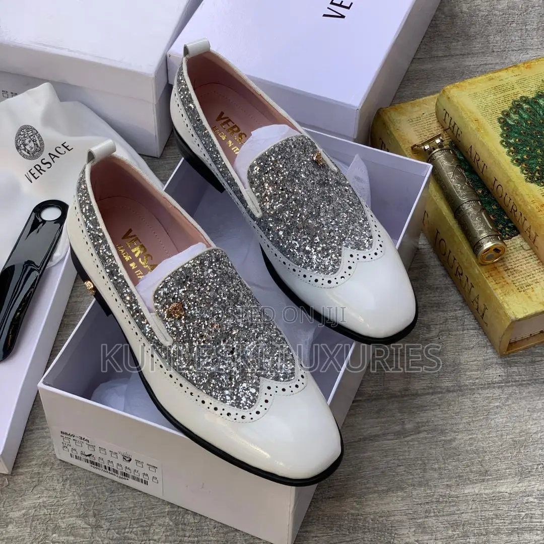 Original Versace Patent Leather Loafers Shoes in 3 Colors